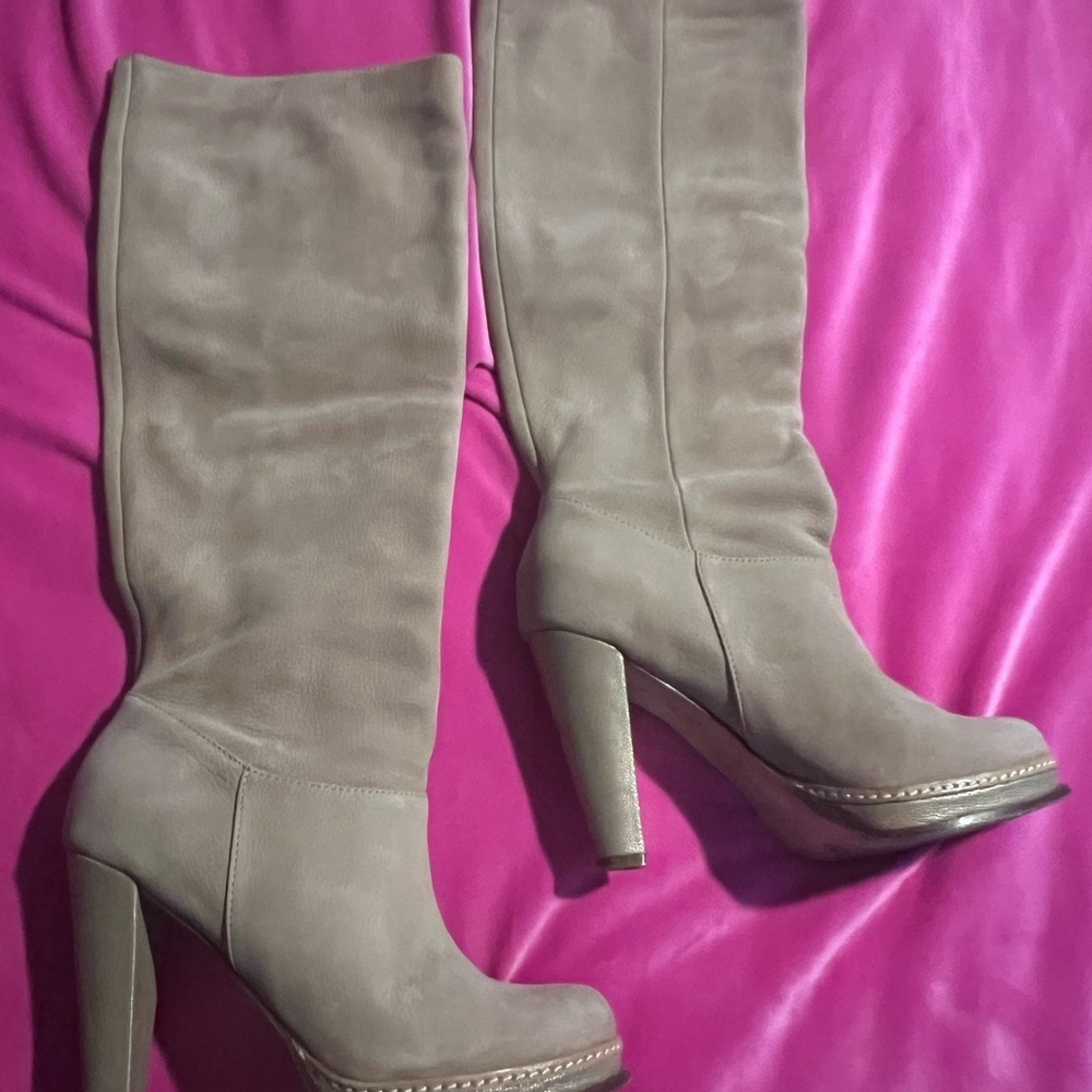 Women's Taupe Knee-High Boots